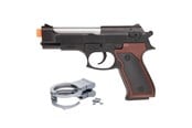 Przebranie karnawałowe - Toi-Toys Police Gun Light and Sound with Handcuffs - 14148A