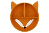 Zabawki dla niemowląt - Trixie Baby Silicone Plate with Compartments and Suction Cup - Mr. Fox - 96-445