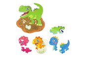 Zabawki dla niemowlat - Toi-Toys Little Stars Foam Floor Puzzle Dino 36 pcs. - 72487A