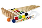 Zabawy w ogrodzie - Croquet Family Pine wood 6-players - 541-300