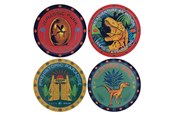 Drobiazgi - FaNaTtik - Jurassic Park Set of 4 Printed Metal Drinks Coasters - Coaster - UV-JP156