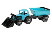 Zabawki na zewnatrz - Plasto  Tractor with frontloader & trailer 56.5 cm - 1672000TUB