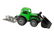 Zabawki na zewnatrz - Plasto  Tractor with frontloader and plough 52 cm - 1698000GRB
