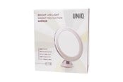 Lusterka kosmetyczne - UNIQ Round Mirror with LED Light and suction cup x10 magnification - 4836
