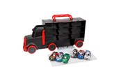 Samochody i pojazdy - Toi-Toys Turbo Racers Truck with 6 Pull-back Race Cars - 20034A