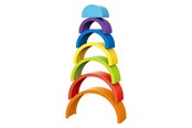 Zabawki dla niemowlat - Toi-Toys Little Stars Baby Stacking Tower Rainbow 7pcs. - 72645A