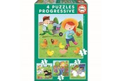 Puzzle - Educa 6-9-12-16 Farm Animals - 80-17145