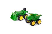 Samochody i pojazdy - John Deere Mini Sandbox Tractor And Dump Truck Set - 942-35874