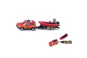 Samochody i pojazdy - SIKU Land Rover Defender with Boat - 313-1608