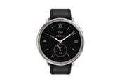 Smartwatch, zegarek i opaska sportowa - Amazfit Active 2 Round NFC 44mm - Black Leather - W2433EU1N