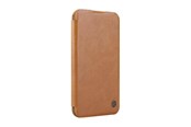 Telefon - Pokrowiec i etui - Nillkin Qin Pro Leather Case for iPhone 16 - Brown - 6902048281943