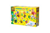 Kreatywne gry - SES Creative Finger Paint Mega Set 6 Colours x 110ml - Includes 2-Metre Paper Roll - S00393