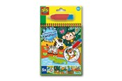 Kreatywne gry - SES Creative Colour with Water Safari Colouring Book - S00131