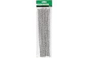 Artykuly Artystyczne & Rzemieslnicze - Creativ Company - Chenille Silver 30cm 24pcs. - 51635