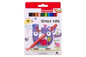 Przybory do pisania i rysowania - Bruynzeel Kids Felt-tip pens 12 pcs. - 60121112