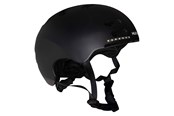 Zabawki na zewnątrz - Hudora Skater Helmet with Visor and LED Black Size M (55-58cm) - 84175