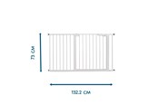 Akcesoria dla niemowlat - BabyDan Premier Safety Gate Extra Wide 126-132 cm White - 500882