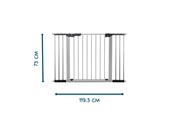 Akcesoria dla niemowlat - BabyDan Premier Safety Gate with 6 Extensions 112-119.3 cm Silver - 500941