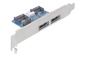 Kable - rózne - DeLOCK Slot bracket 2x eSATAp 5V/12V with Low Profile Bracket - 61725