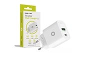 Telefon - Adapter i Ladowarka - Mobile Origin PD20W Wall Charger MO12 - white 1 USB-A + 1 USB-C - FRL-PD20W-MO12