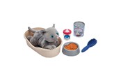 Plusz - Ecoiffier - Cuddly Toy Cat with Cat Basket Playset 9 pcs. - 1903