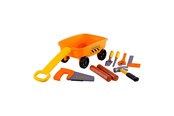 Zabawki na zewnatrz - Cavallino Toys - Cavallino Bolderkar Orange with Tools and Tree Trunks 9pcs. - 8954CN01