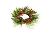 Dekoracje - NORDIC WINTER Artificial wreath Ø60 cm w/berries - 780-092