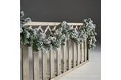 Dekoracje - NORDIC WINTER Artificial garland 270 cm w/snow & lights - 780-013