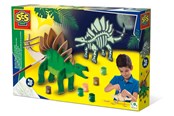 Kreatywne gry - SES Creative Wooden Dino Glow in the Dark - 14209