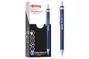 Przybory do pisania i rysowania - Rotring Tikky Retro Mechanical Pencils | 2B 0.7 mm | Blue Barrels | with Comfort Rippled Grip | 12 Count - 2202569