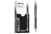 Przybory do pisania i rysowania - Rotring Tikky Retro Mechanical Pencils | 2B 0.7 mm | Grey Barrels | with Comfort Rippled Grip | 12 Count - 2202570