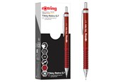Przybory do pisania i rysowania - Rotring Tikky Retro Mechanical Pencils | 2B 0.7 mm | Red Barrels | with Comfort Rippled Grip | 12 Count - 2202631