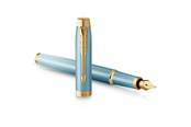 Przybory do pisania i rysowania - Parker IM Writing Rituals Fountain Pen | Turquoise Green Finish with Gradient | Gold Trims | Fine Nib | Blue Ink | Gift Box - 2203892