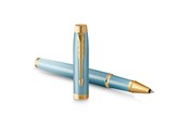 Przybory do pisania i rysowania - Parker IM Writing Rituals Rollerball Pen | Turquoise Green Finish with Gradient | Gold Trims | Fine Point | Black Ink | Gift Box - 2203893