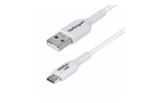Kabel USB - StarTech.com 3ft (1m) White USB-A to USB-C Charging Cable/Cord M/M - USB-C cable - USB to 24 pin USB-C - 1 m - USB2AC1MNCWHE