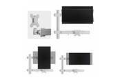Uchwyt na monitor - StarTech.com Six-Monitor Desk Mount w/ Crossbar Up To 32" Screens/17.6lb mounting kit - for 6 LCD displays - column dual - white - 6-MONITOR-ARM-A
