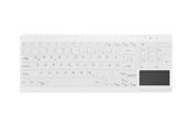Klawiatura - Cherry Medical AK-C7412F - keyboard - compact compact - with touchpad - QWERTY - Pan Nordic - white Input Device - Klawiatury - Nordycki - Biały - AK-C7412F-GFUS-W/NOR