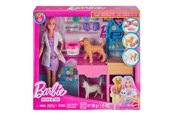 Lalki i akcesoria - Barbie Fast Cast Veterinarian Clinic playset - JFX93