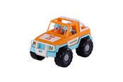 Samochody i pojazdy - Cavallino Toys Cavallino Jeep Orange with 2 Play Figures - 3501SF01