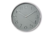 Dekoracje - Hama Corsica Wall Clock 30 cm Silver - 00185874