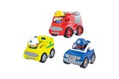 Zabawki dla niemowlat - PLAY - Emergency Vehicles with Figures Playset 6pcs - 9449