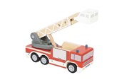 Samochody i pojazdy - Small Foot - Wooden Fire Truck with Rotating Ladde - 12638