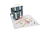 Zabawki dla niemowlat - Small Foot - Backpack with Wooden Picnic Tasty Playset 14pcs. - 12539