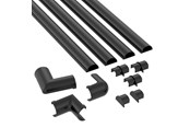 Zarzadzanie kablami - D-LINE Trunking Kit 20x10 4x 1.0m Black - 2010B-1MKIT