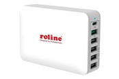 Telefon - Adapter i Ladowarka - Roline power adapter - 24 pin USB-C 5 x 4 pin USB Type A - 60 Watt - 19.11.1055
