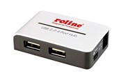 USB hub - Roline USB 2.0 Hub "Black and White" USB hub - 4 - Szary - 14.02.5013