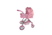 Lalki i akcesoria - Happy Friend Pram pink - 504375