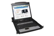 Monitor - 19" Tripp Lite Eaton Series 8-Port Rack Console KVM Switch built in IP w/ 19" LCD 1U - B020-U08-19-IP
