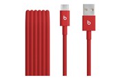 Kabel USB - Apple Beats USB-A to USB-C Woven Cable (1.5 m / 5 ft.) – Rapid Red - MFEJ4ZM/A