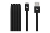 Kabel USB - Apple Beats USB-A to USB-C Woven Cables – Bolt Black (2-pack) - MDGH4ZM/A
